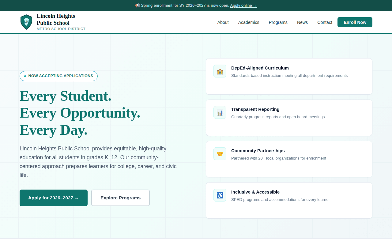 Civic Modern theme preview
