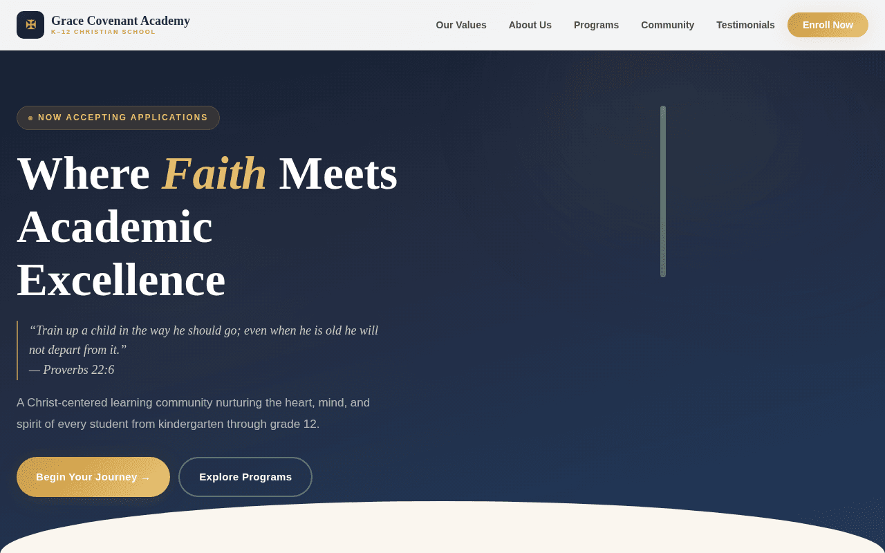 Faith-Based theme preview