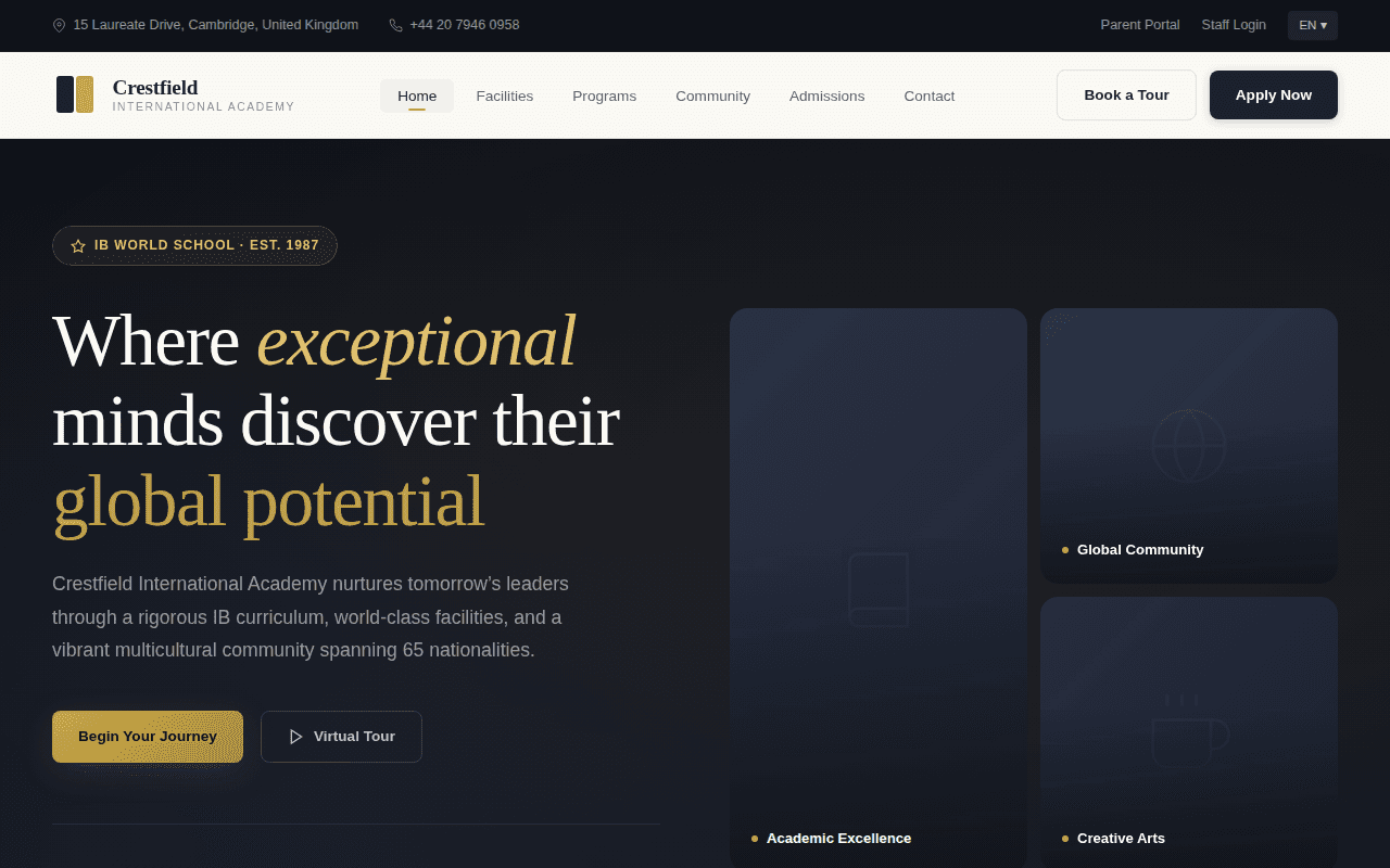 Premium International theme preview