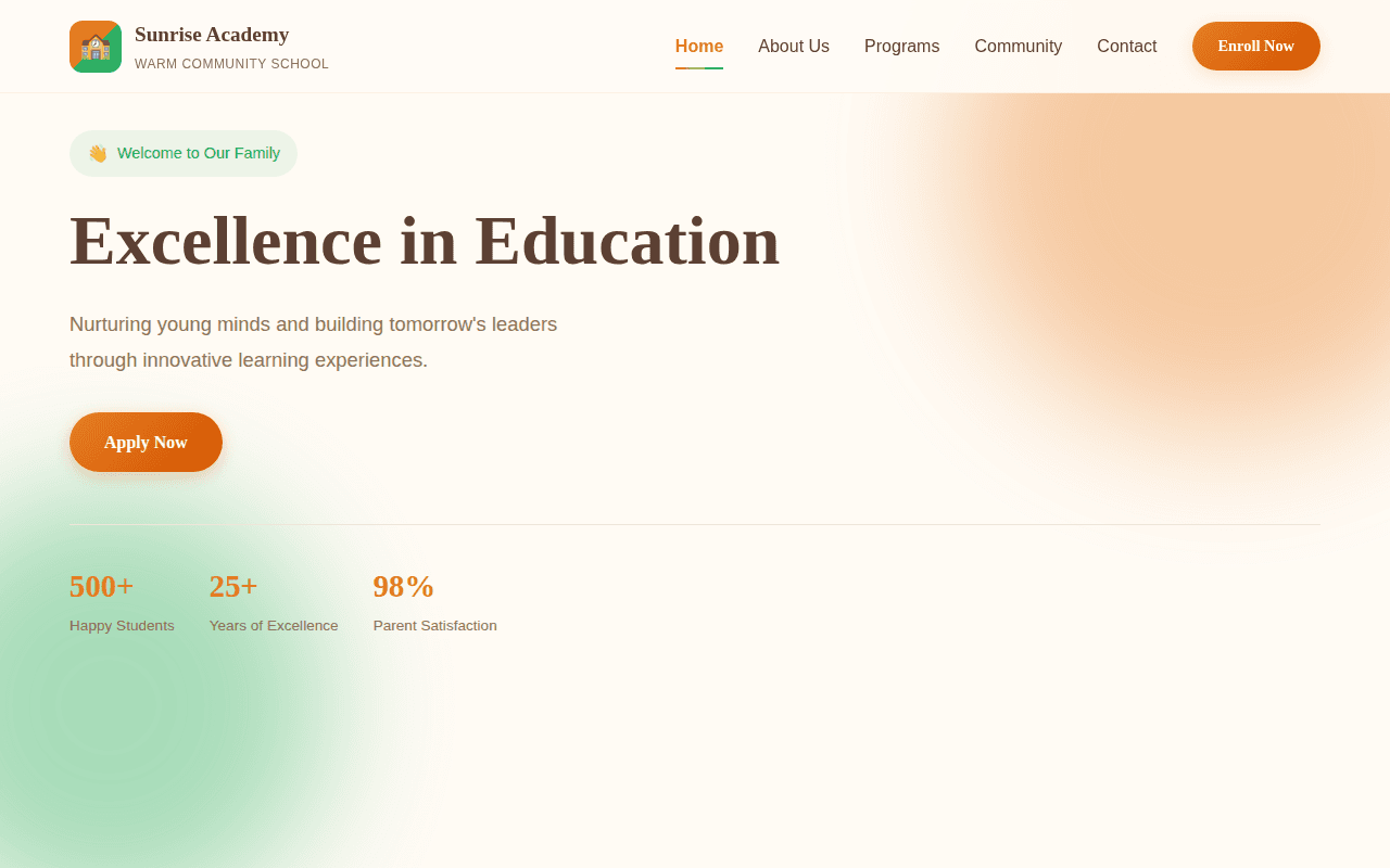 Warm Community theme preview